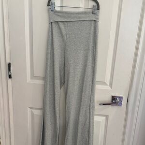 Gray Wide-Leg Pants